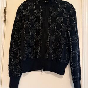 Akris Black and Gray Women's Cashmere Jacket and vest set